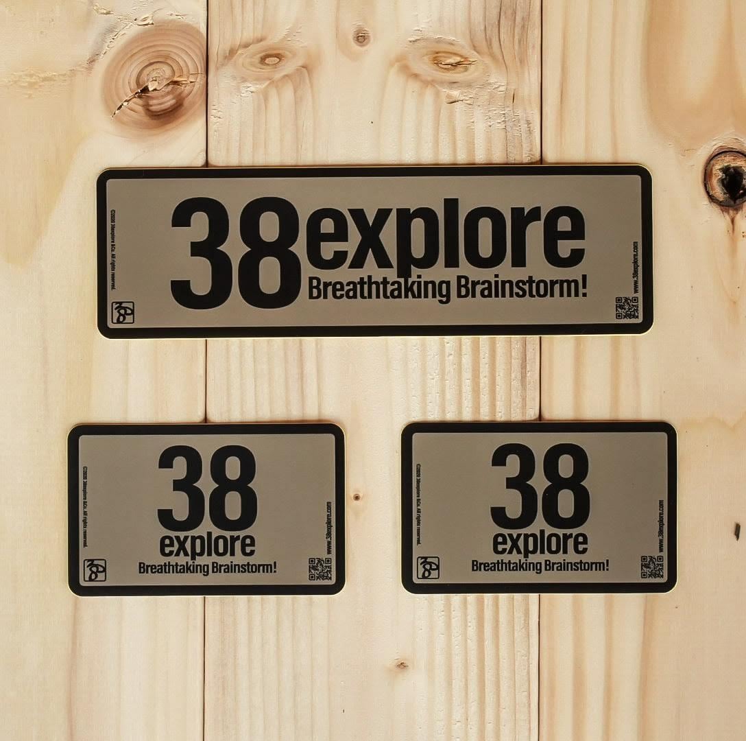 38EXPLORE 38Stickers Set【Tan Color】38ステッカーセット タンカラー 